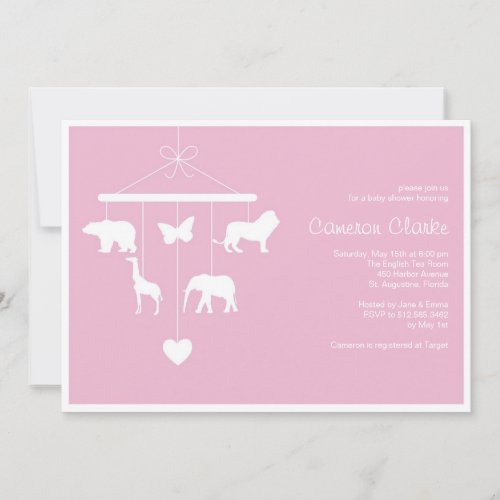 Zoo Mobile Baby Shower Invitation