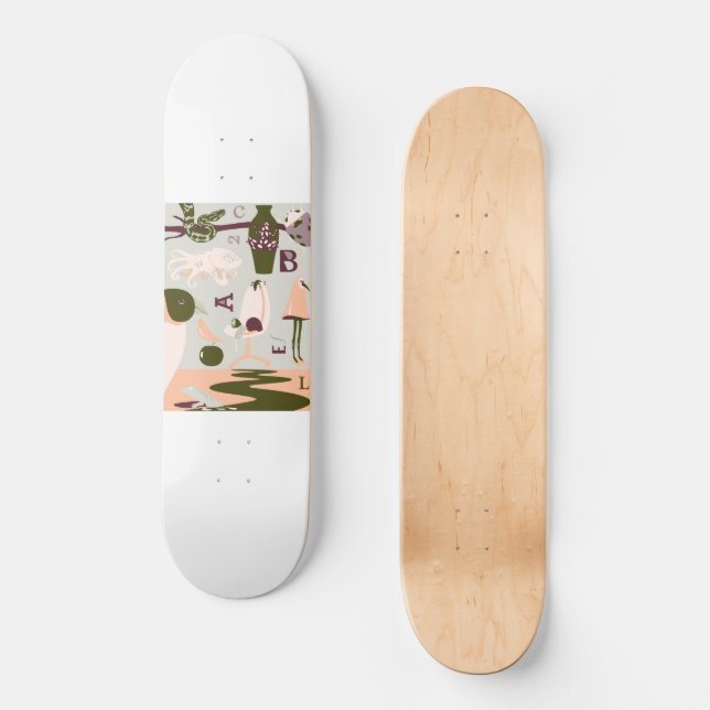 Zoo modern skateboard deck (Front)