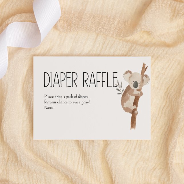 Zoo Nursery Animals Baby Shower Diaper Raffle Note Card (Creator Uploaded)