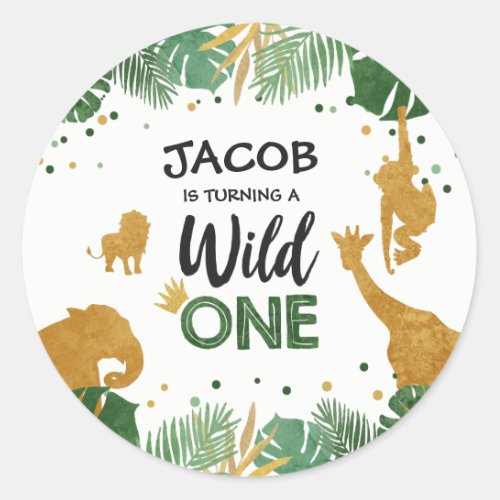 Zoo Party Favor Tags Safari Jungle Wild One