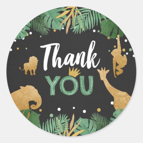 Zoo Party Favor Tags Safari Jungle Wild Thank you