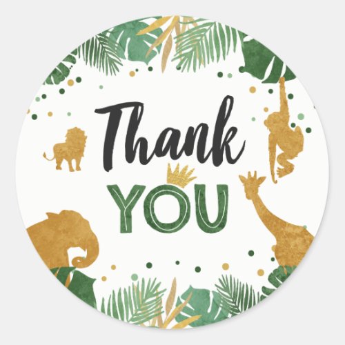 Zoo Party Favor Tags Safari Jungle Wild Thank you