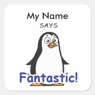 Zoo Penguin - Fantastic! Square Sticker