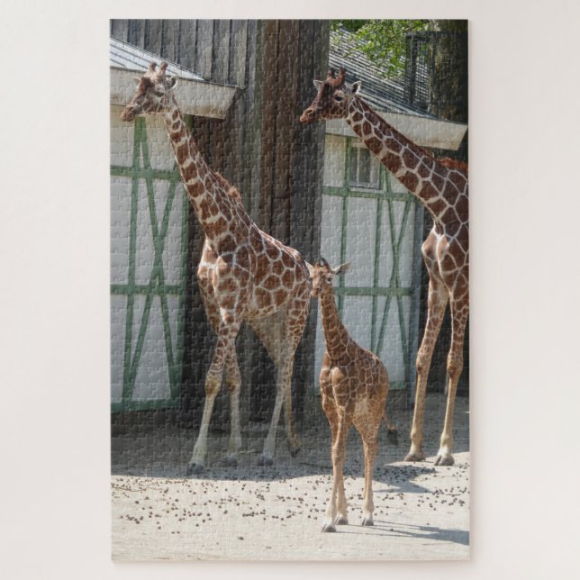 Zoo Puzzle: Giraffes with Baby Jigsaw Puzzle (Vertical)