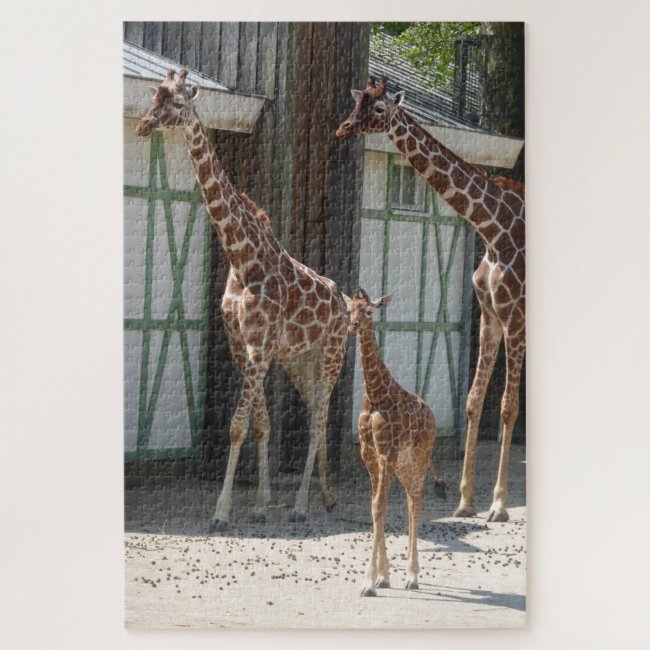 Zoo Puzzle: Giraffes with Baby