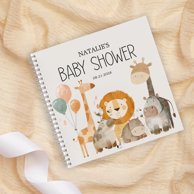 Zoo Safari Nursery Animals Baby Shower Notebook (Creator Uploaded)
