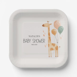 Zoo Safari Nursery Animals Baby Shower Paper Plates