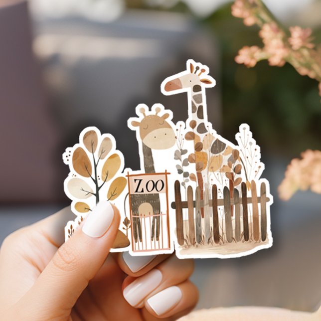 Zoo Safari Nursery Animals Baby Shower Sticker (Creator Uploaded)