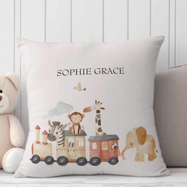 Zoo Safari Nursery Animals Baby Throw Pillow (Creator Uploaded)