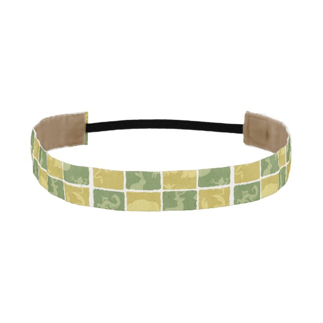zoo themed pattern athletic headband (Front)