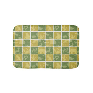 zoo themed pattern bathroom mat