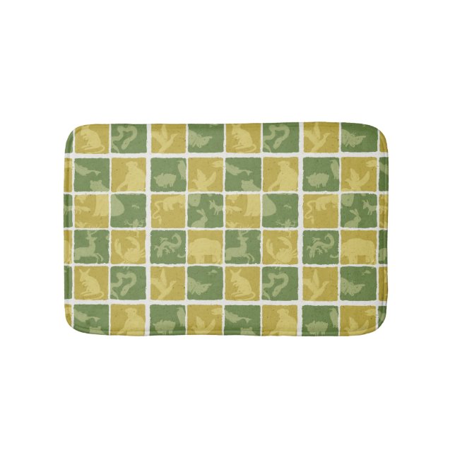 zoo themed pattern bathroom mat (Front)