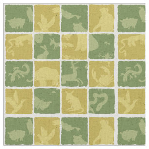 zoo themed pattern fabric