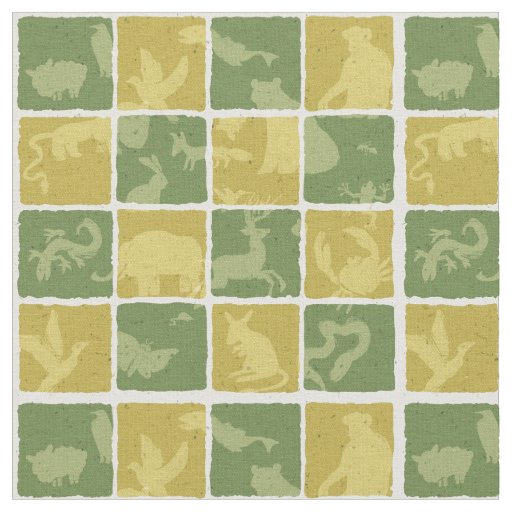 zoo themed pattern fabric