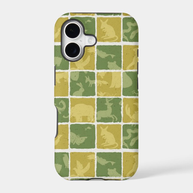 zoo themed pattern iphone case (Back)