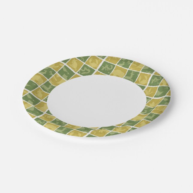 zoo themed pattern paper plates (Angled)