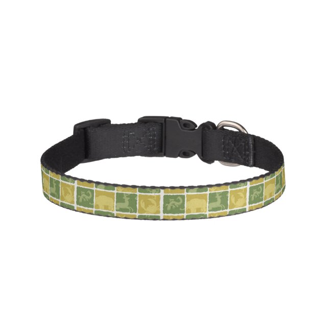 zoo themed pattern pet collar (Front)