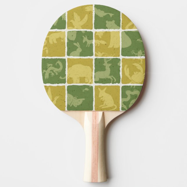 zoo themed pattern Ping-Pong paddle (Front)
