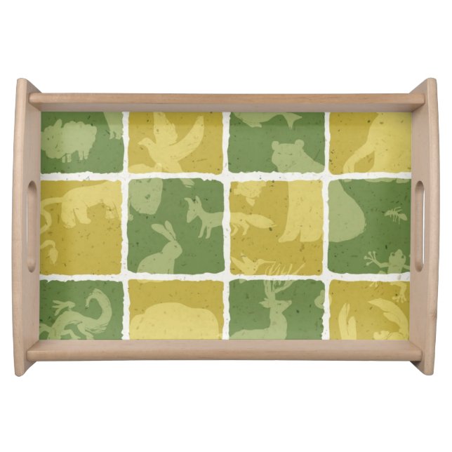 zoo themed pattern serving tray (Front)