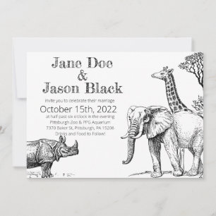 Zoo Wedding Invitation