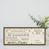 Zoo wedding invitation tickets (Standing Front)