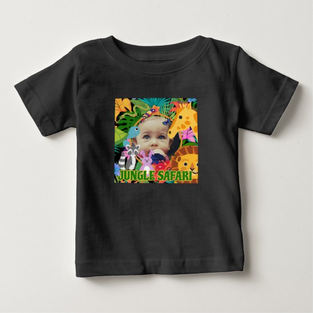 Zoo Wild Animal Jungle Safari Kids Birthday Baby T-Shirt (Front)