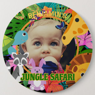 Zoo Wild Animal Jungle Safari Kids birthday Button