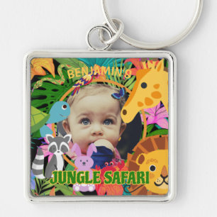Zoo Wild Animal Jungle Safari Kids birthday Keychain