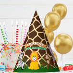 Zoo Wild Animal Jungle Safari Kids Birthday  Party Hat<br><div class="desc">With the right decorations and snacks, you can create a memorable and exciting party that the kids will surely love. This colorful wild animal themed design is a perfect choice for a kids birthday party. The zoo theme/ jungle safari theme adds an extra element of excitement and adventure for young...</div>