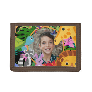 Zoo Wild Animal Jungle Safari Kids Birthday Tri-fold Wallet