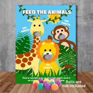Zoo Wild Safari Animal Kids Birthday Party Game Foam Board