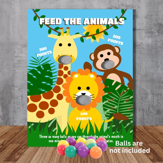 Zoo Wild Safari Animal Kids Birthday Party Game Foam Board (Creator Uploaded)