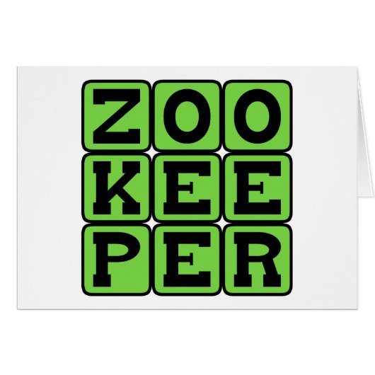Zookeeper, Animal Keeper Cards (Front Horizontal)