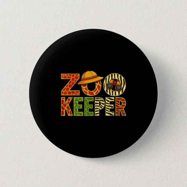 Zookeeper Animals Safari Zoo Keeper Costume Adult  Button (Front)