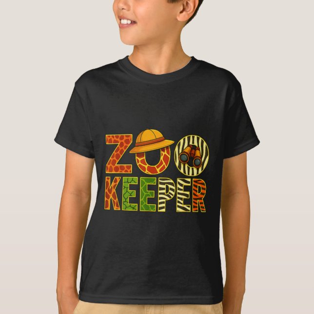 Zookeeper Animals Safari Zoo Keeper Costume Adult  T-Shirt (Front)