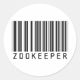 Zookeeper Bar Code Classic Round Sticker