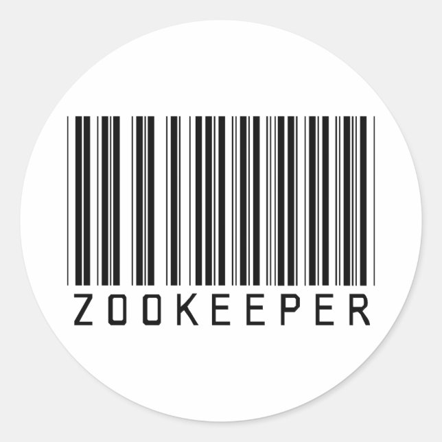 Zookeeper Bar Code Classic Round Sticker (Front)
