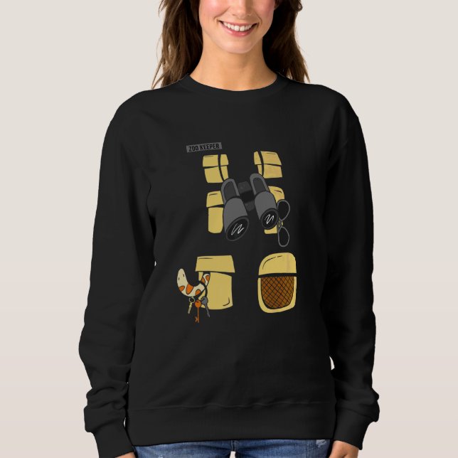 Zookeeper Binoculars Safari Animal Keeper Zoology  Sweatshirt (Front)