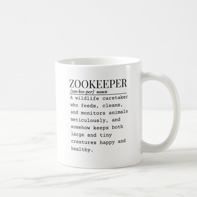 Zookeeper Coffee Mug (Right)