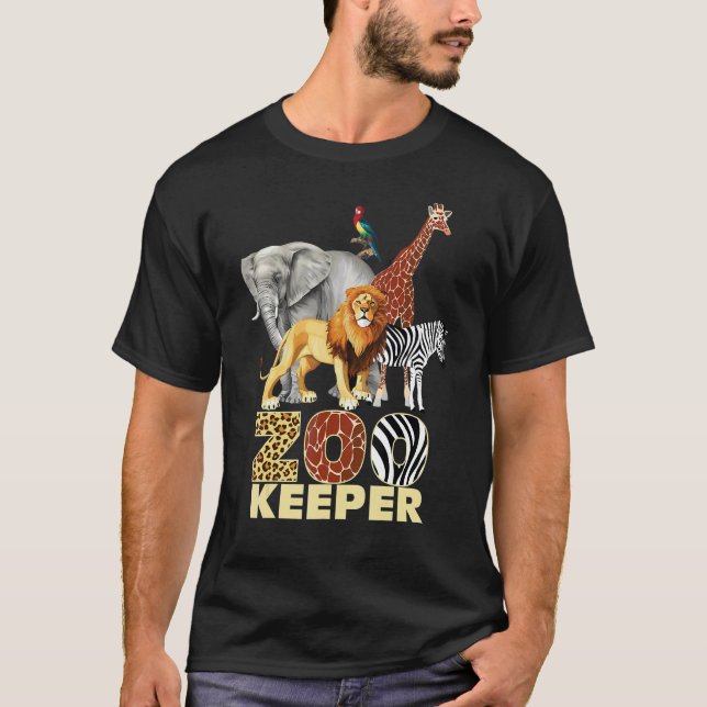Zookeeper Costume African Animals Savanna Zoo Keep T-Shirt (Front)