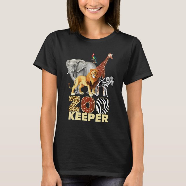 Zookeeper Costume African Animals Savanna Zoo Keep T-Shirt (Front)