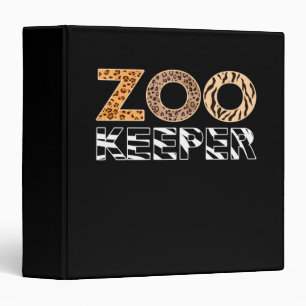 Zookeeper Costume African Animals Zebra Wild Print 3 Ring Binder