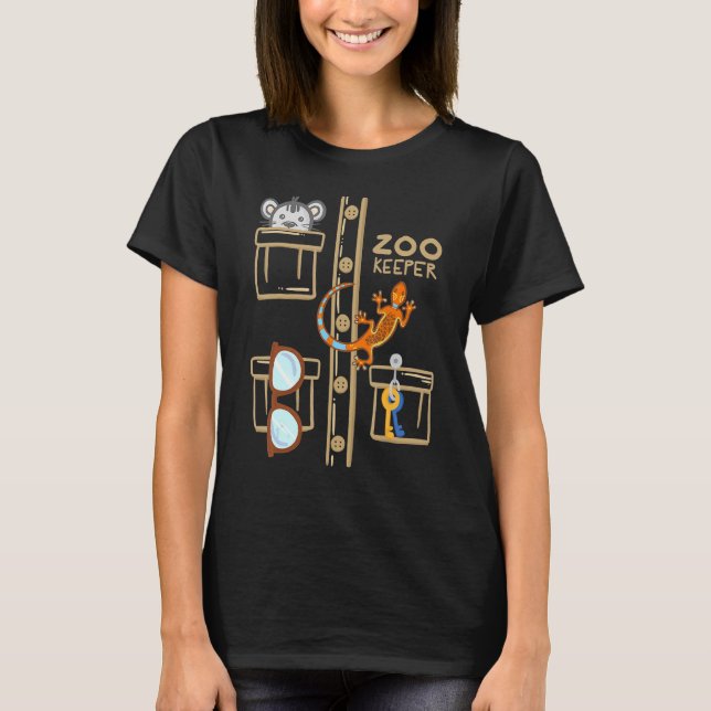 Zookeeper Costume  Halloween Jungle Explorer T-Shirt (Front)