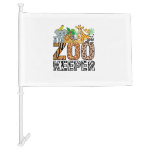 Zookeeper Costume Zebra Wild Print African Animal  Car Flag
