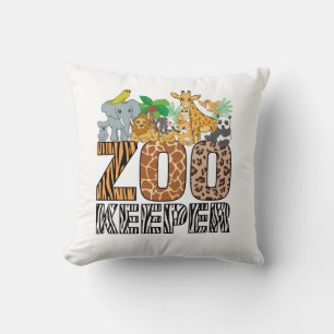 Zookeeper Costume Zebra Wild Print African Animal Throw Pillow