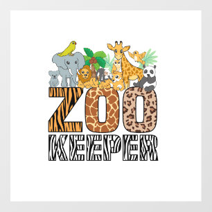Zookeeper Costume Zebra Wild Print African Animal Wall Decal