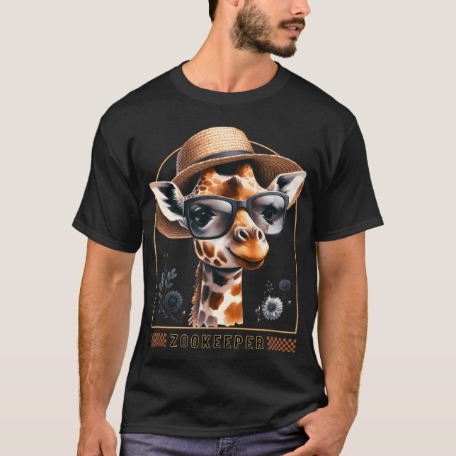 Zookeeper Giraffe Safari Zoo Keepeer - design T-Shirt (Front)