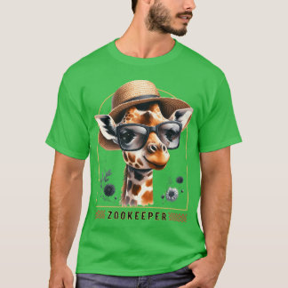 Zookeeper Giraffe Safari Zoo Keepeer - print 1 T-Shirt