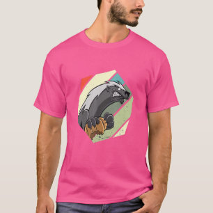 Zookeeper Honey Badger Retro Hexa Ratels Animal T-Shirt