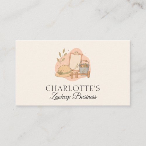 Zookeeper Wildlife Care Animal Business Card